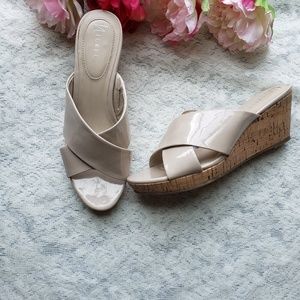 Nude Cork Wedges